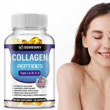 Collagen Peptides 1800mg - Type I, II, III, V, X - Premium Collagen Supplement