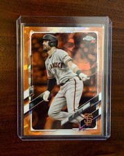 2021 Topps Chrome Curt Casali Orange /25 US202 San Francisco Giants