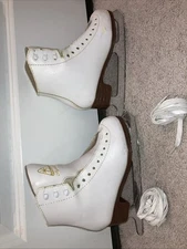 Jackson Ultima Mystique JS1491 White Ice Figure Skates Girls Kids Size 2C