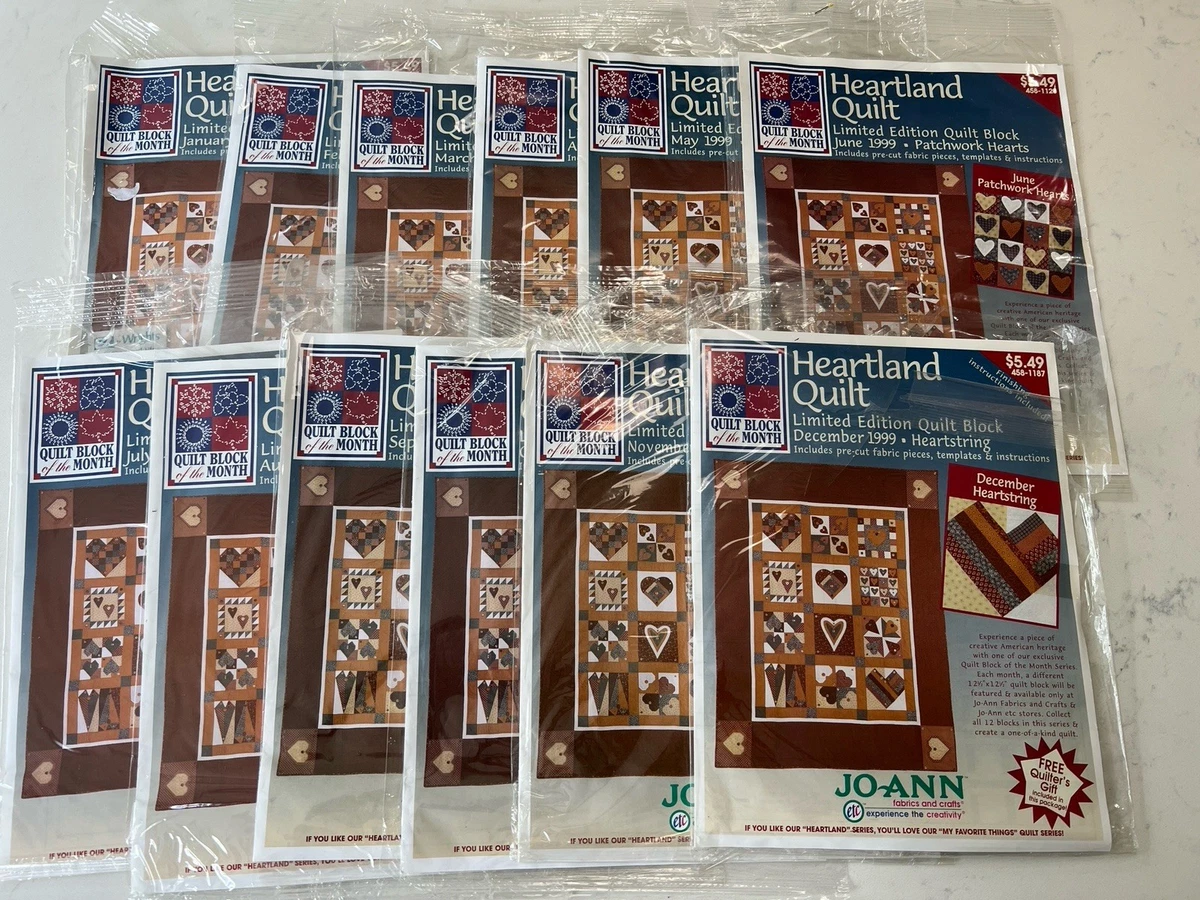 Kit Patchwork Century Quilt Block #7 JoAnn Fabrics - Vintage Juillet - Neuf