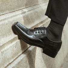 Men's Lace Up Square Toe Real Leather Shoes Business Dress Casual Party Oxfords