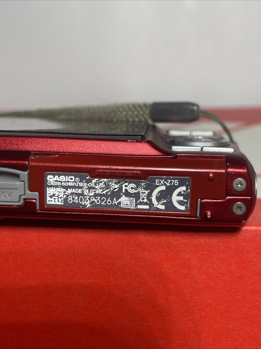 Casio EXILIM EX-Z75 | 7.2MP Digital Camera Red w/ Batteries