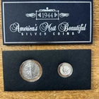 1944 Walking Liberty Half Dollar & 1944s Mercury Dime - Looks AU