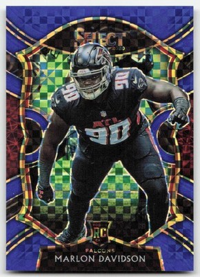 2020 Panini Select #95 Marlon Davidson Blue Prizm #/175