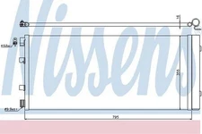 Nissens Condenser for Vauxhall Movano CDTi 145 2.3 August 2016 to April 2020