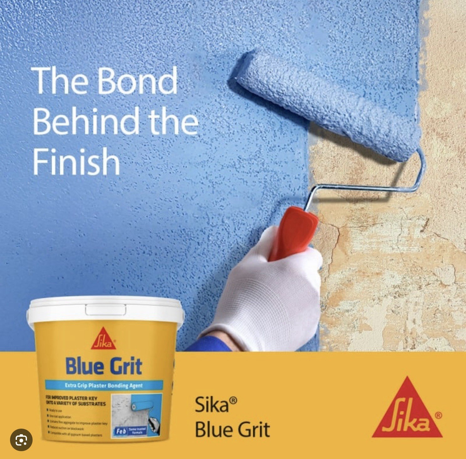 Febond Blue Grit - Extra Grip Plaster Bonding Agent - 10L 5029347608880 - Image 2