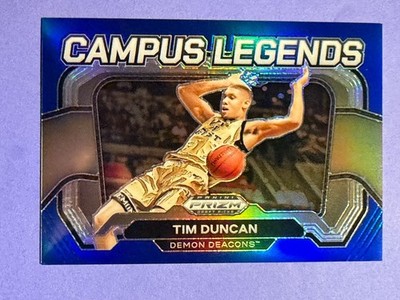 2024 Panini Prizm Draft Picks - Tim Duncan - Campus Legends Prizms Blue #/199