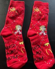 McDonald's Grinch Socks Red New W/O Package 