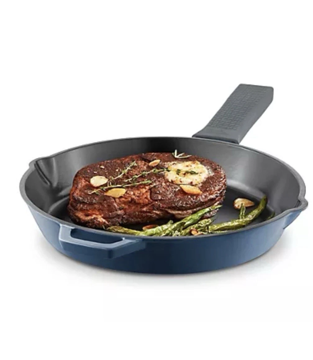Zakarin Nonstick Coated Cast Iron Pan Skillet 12" with silicone handle