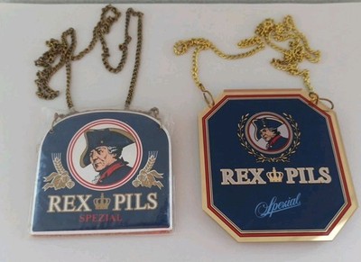 2 Zapfhahnschilder ''Rex Pils'' Potsdam Friedrich der Große 
