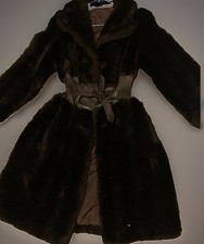Lilli Ann Vintage 1960s Brown Fur Swing Coat ...
