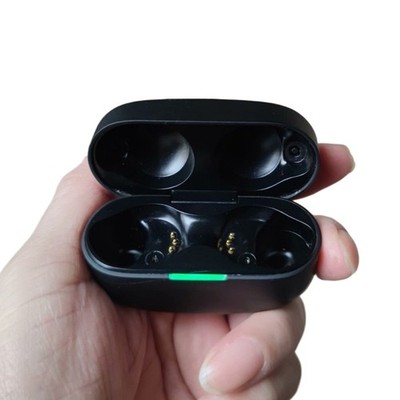 For Sony WF-1000XM4 Earbuds Earphone Charging Dock Case - Black/Brown