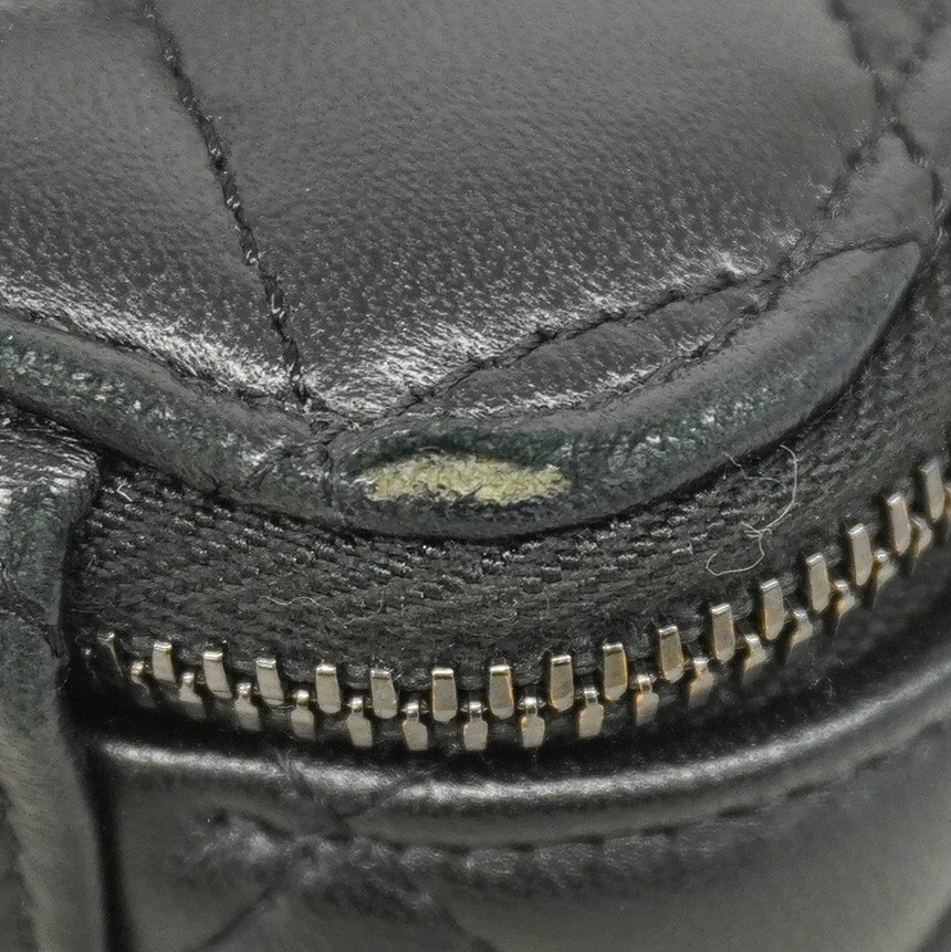 Auth [6ba0998] CHANEL Vanity bag Matrasse ChainShoulder Lambskin Black 2 way... thumbnail 6