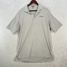 Peter Millar Summer Comfort Polo Shirt L SEA ISLAND White Black Striped Golf