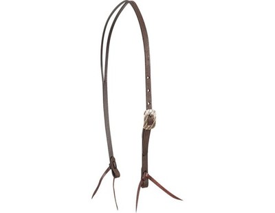 Martin Saddlery Headstall Split Ear Roughout Bandera Choc HI141BNL