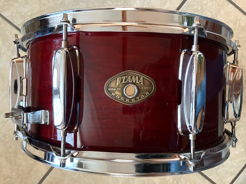 READ Tama 90s Rockstar Custom 14" X 6.5" 8 lug Wood Snare Drum