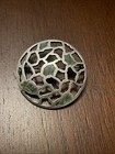 Vintage Taxco Sterling Silver Crushed Stone Turquoise Azurite Pendant Brooch — photo 2