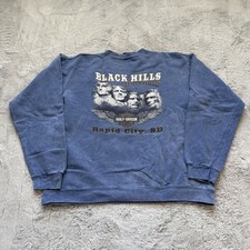 VINTAGE HARLEY DAVIDSON BLACK HILLS SOUTH DAKOTA CREWNECK MEDIUM DOUBLE SIDED