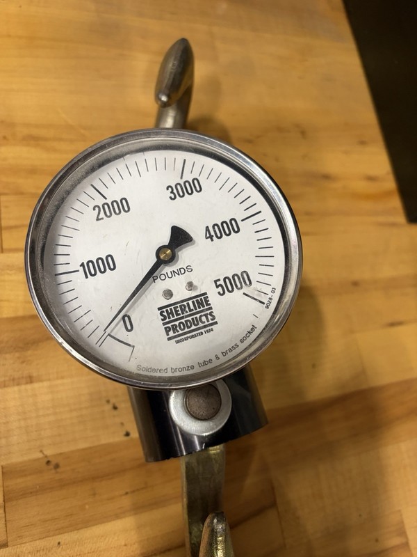 Sherline Hydraulic Scale 0-5000 Pound Capacity Suspended