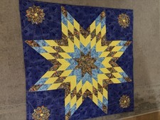Handmade Vintage Lone Star Wall Hanging Quilt 37x37