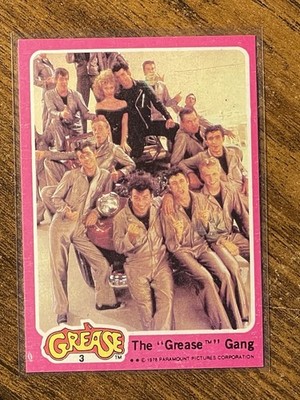 1978 TOPPS GREASE 3 THE GREASE GANG DANNY SANDY