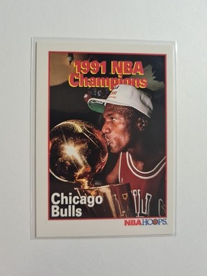 1991-92 NBA Hoops Michael Jordan 1991 Champions #543 Chicago Bulls Basketball
