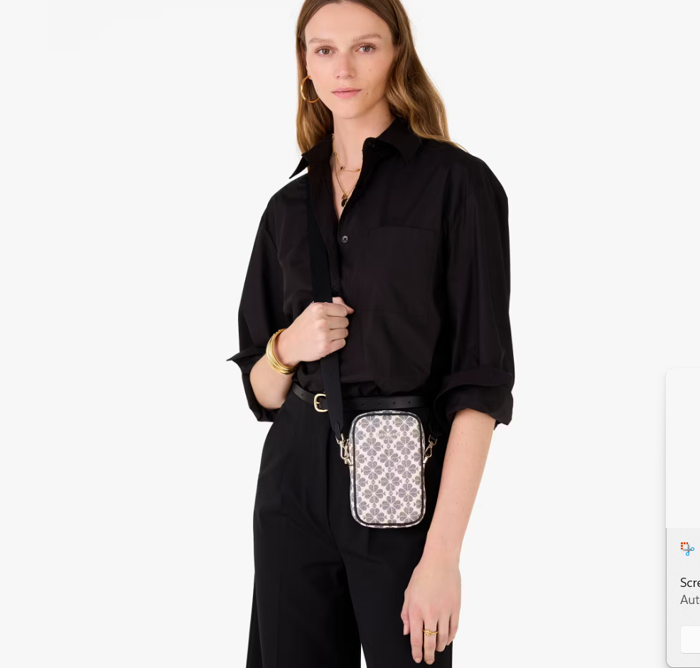 Kate Spade KG490 Spade Flower North South Phone Crossbody NAVY | eBay