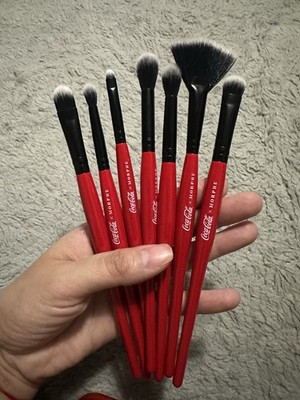 Morphe x Coca-Cola Sweep It Real 7pc Brush Set With Makeup Bag New