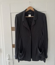 Chanel Single Breasted Blazer Grey C98 