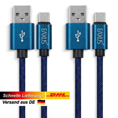 2x USB Typ-C Schnell Ladekabel | 1m Datenkabel | Handy Tablet Samsung Nokia Oppo