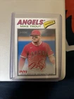 Topps Heritage Mike Trout Real One Autograph Red Ink /77 Angels Baseball Card