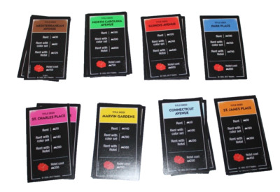 Monopoly Cheaters Edition Set Title Deed Cards Replacement