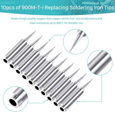 Kit De 10 Pointes De Fer à Souder 900M-T - Pour Stations De Soudage, Sans Plomb - 9