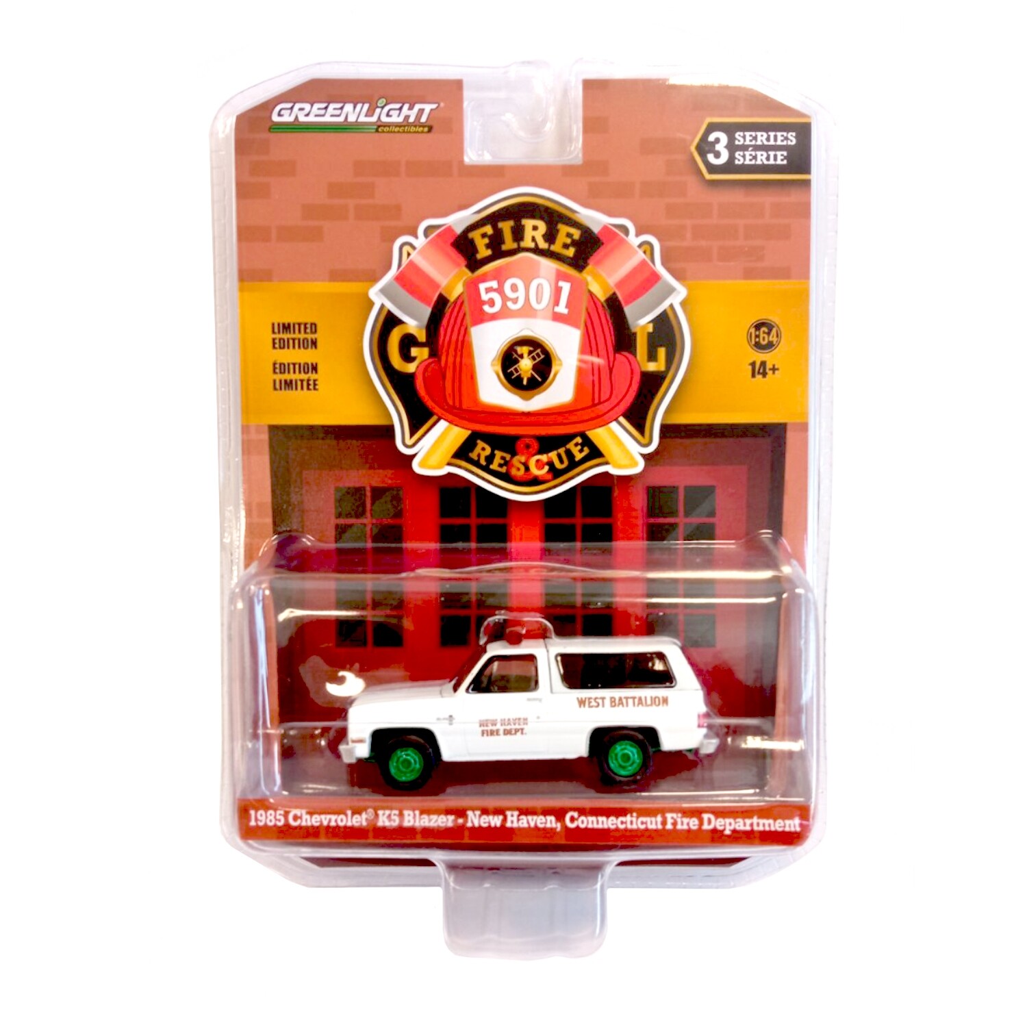 GREENLIGHT GREEN MACHINE 67030-D 1:64 1985 Chevrolet K5 Blazer - New Haven Fire