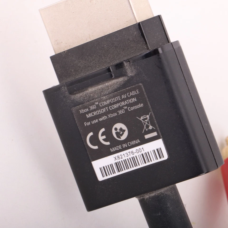 Xbox 360 Grey Composite Audio Video AV RCA Cable - Image 2 of 4