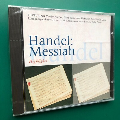 Handel's MESSIAH Highlights CD Colin Davis LSO Harper Watts Shirley-Quirk SEALED