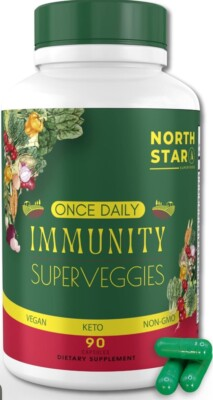 #ad North Star Once Daily Immunity Super Veggies 90 Capsules $31.59