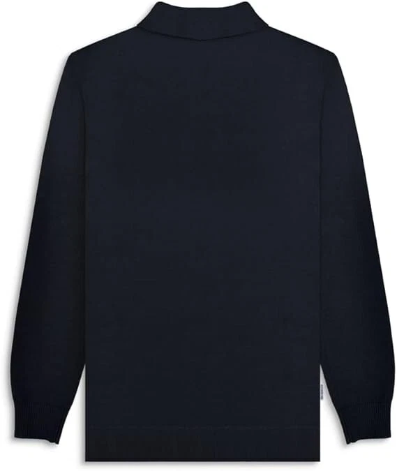 Lambretta Long Sleeved Vintage Polo Navy - Image 2 of 3