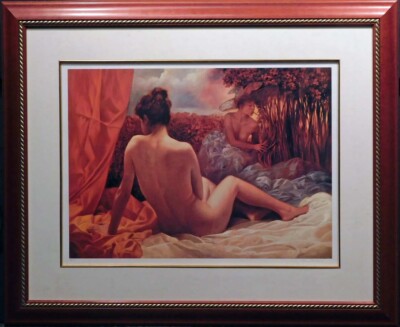 Bruno Di Maio ''Musical Forest'' Custom Framed Nude Hand Signed Make an offer!