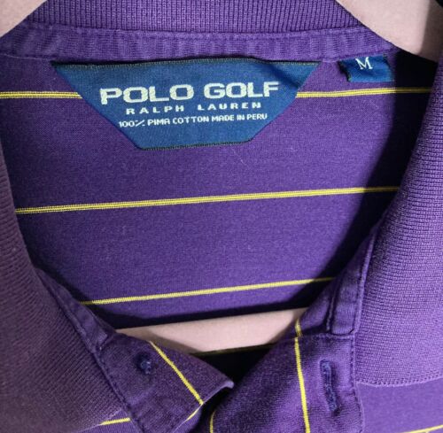 Camisa Polo de Golf Ralph Lauren Manga Larga Púrpura Dorado LSU Lakers Colores Pima Talla M - Imagen 4 de 5