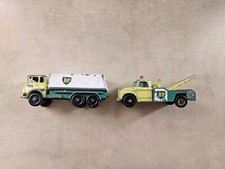 1960s Vintage 2 pc Lot Matchbox BP Petrol Tankers Dodge Wreck Trucks Exploration