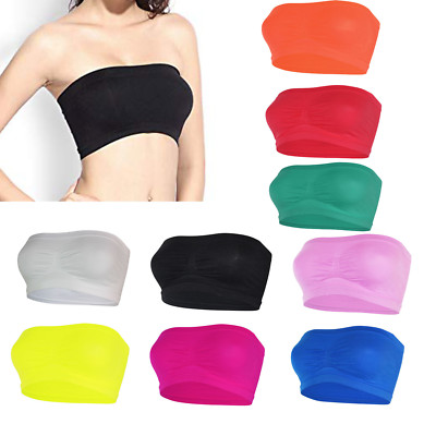 Glamexx24 Damen Classics Ladies Top Pads Bandeau mit or Ohne Push Up Body Sport