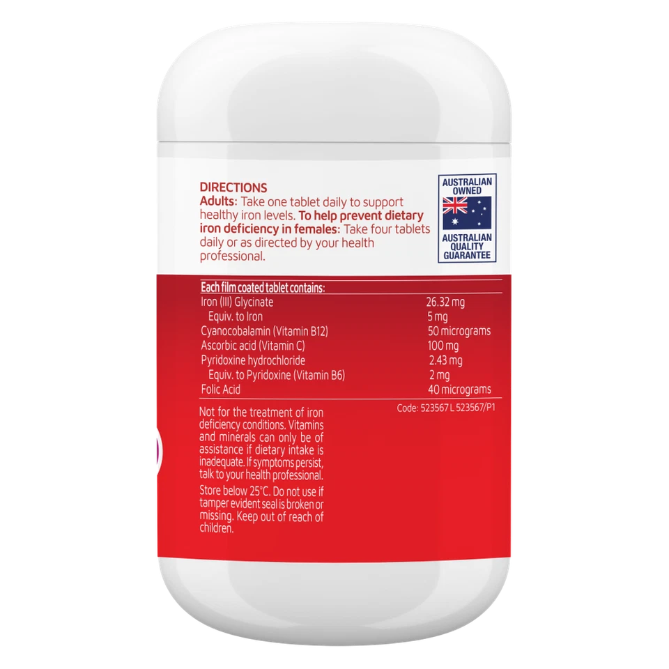Nature's Way Iron Daily 120 Tablets Support Energy levels Gentle on Stomach - image 3 of 3