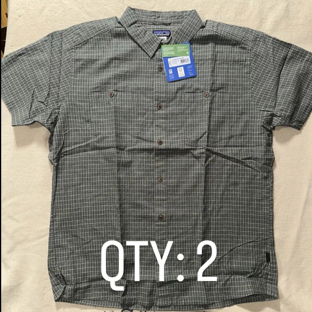 NWT Patagonia Mens Migration Hemp Button Up Shirt XL Green 53138 NEW! QTY 2!
