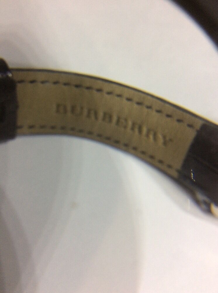 Burberry Ladies Watch,Stainless Steel Case(23mmX26mm)Black Dial/Leather  Strap.