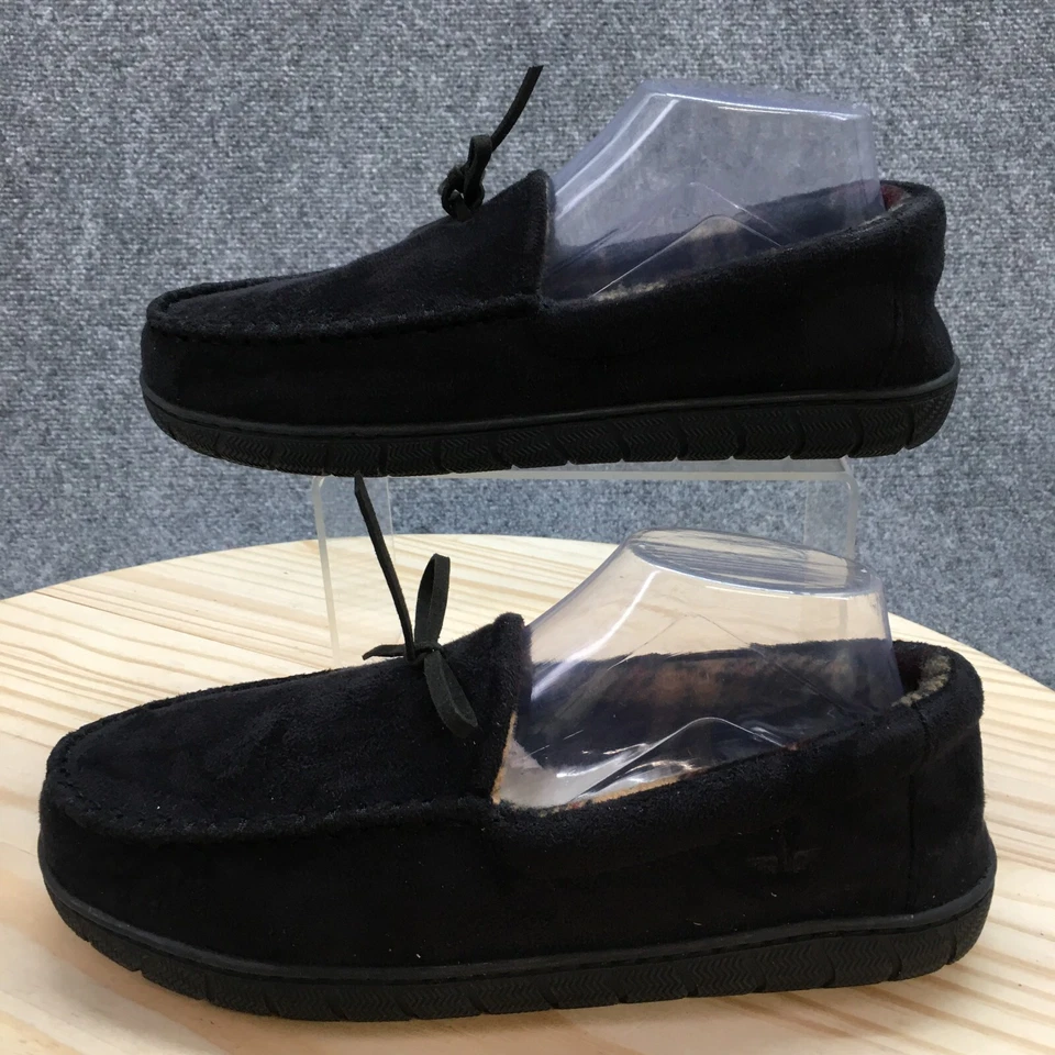 Dockers 拖鞋男式 7-8 托盘记忆泡沫莫卡辛平底鞋蓝色麂皮绒懒人鞋 — 第 2/4 张图片