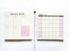 NEW WEEKLY Daily MONTHLY PLANNER Paper Note Pad Set 60 Sheets Each