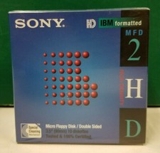 Sony 10 pack 3.5" micro floppy disk/double sided NEW 10MFD-2HDcf