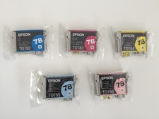 5x Original Epson T0782 T0783 T0784 T0785 T0786 78 Epson Stylus Photo R260 R280 