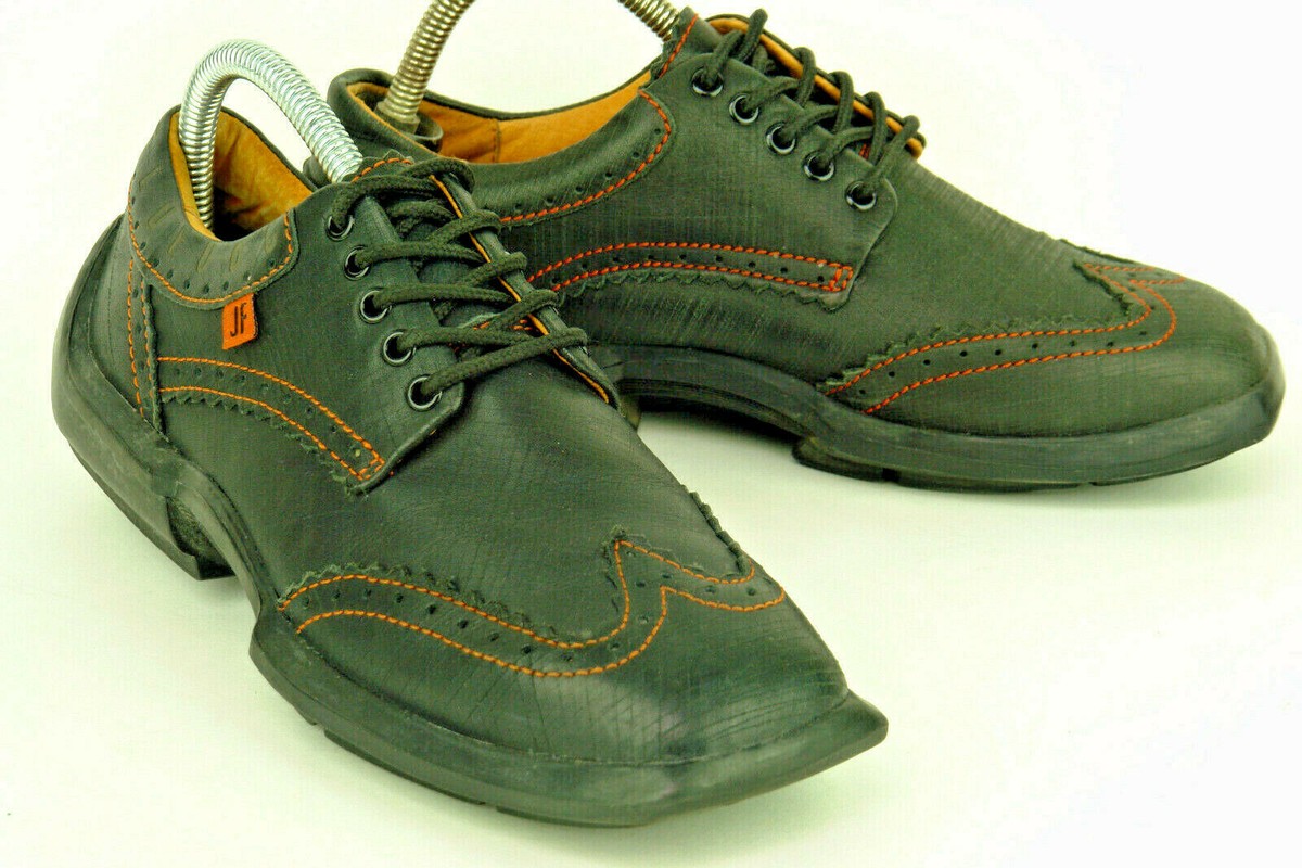 【早い者勝ち】JOHN FLUEVOC 革靴 緑 25cm JOHN FLUEVOG * WING TIP FUTURE ANGEL IN BLACK * SZ: 8 M